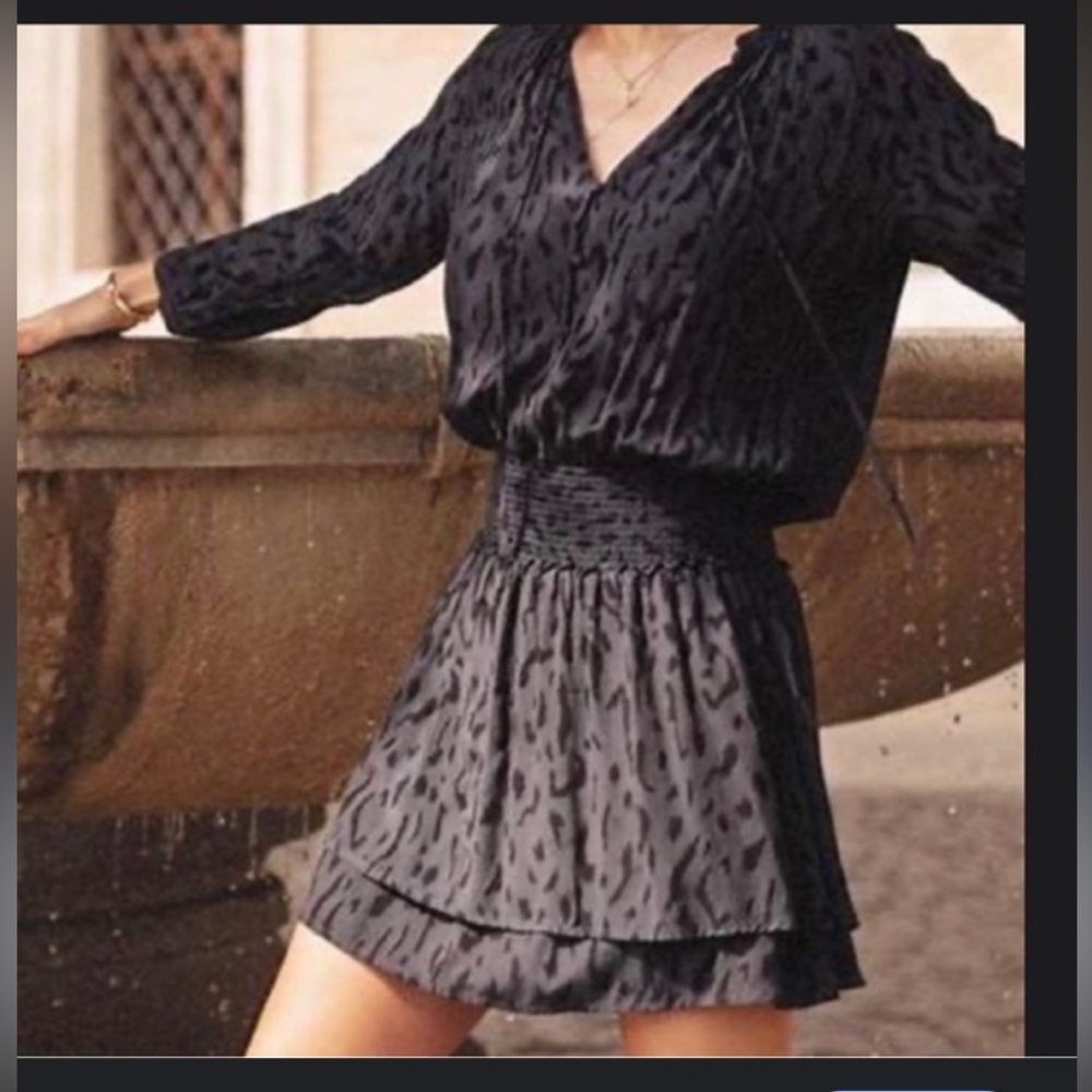 SEN DRESS Black XS cheetah print‎